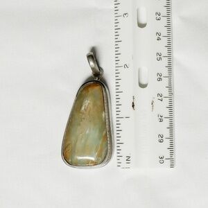 New Chalcedony stone pendant set in sterling silver